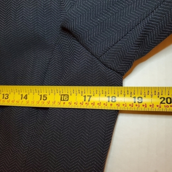 Santorelli Italian 100% Wool Kristina Blazer Sz 8 Blue - Picture 9 of 11